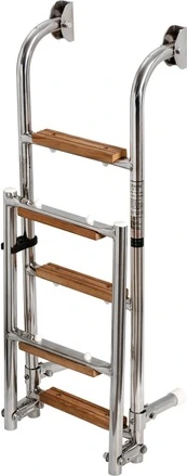 S.S/wood ladder 5 steps