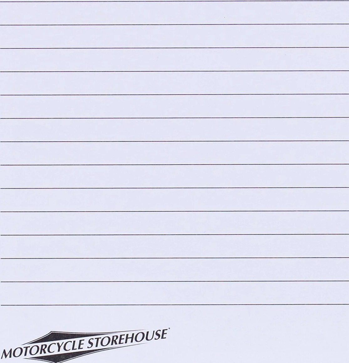 Motorcycle storehouse, Notepad A4