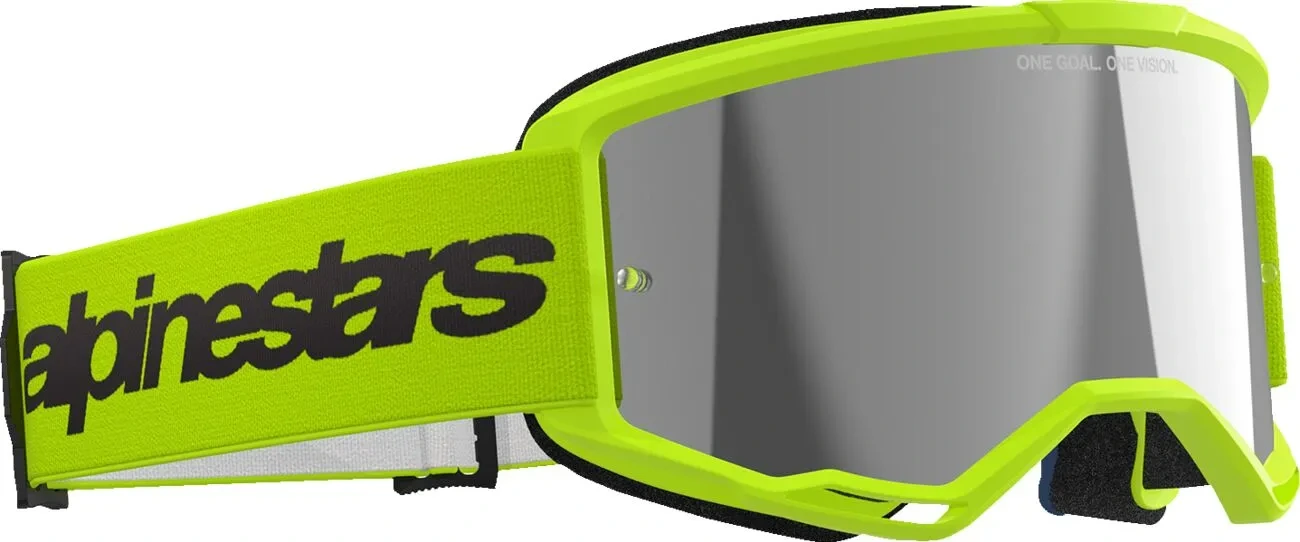 GOGGLE VISION 3 WORDMARK YLW FLUO MIRROR-SIL