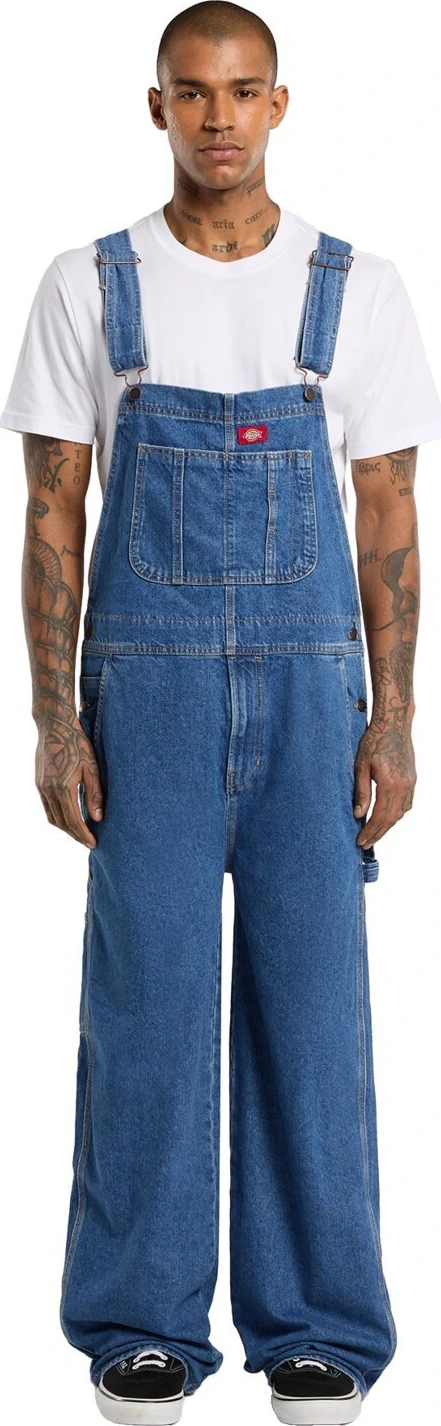 Dickies Loose denim bib, classic Blue, Blue, M