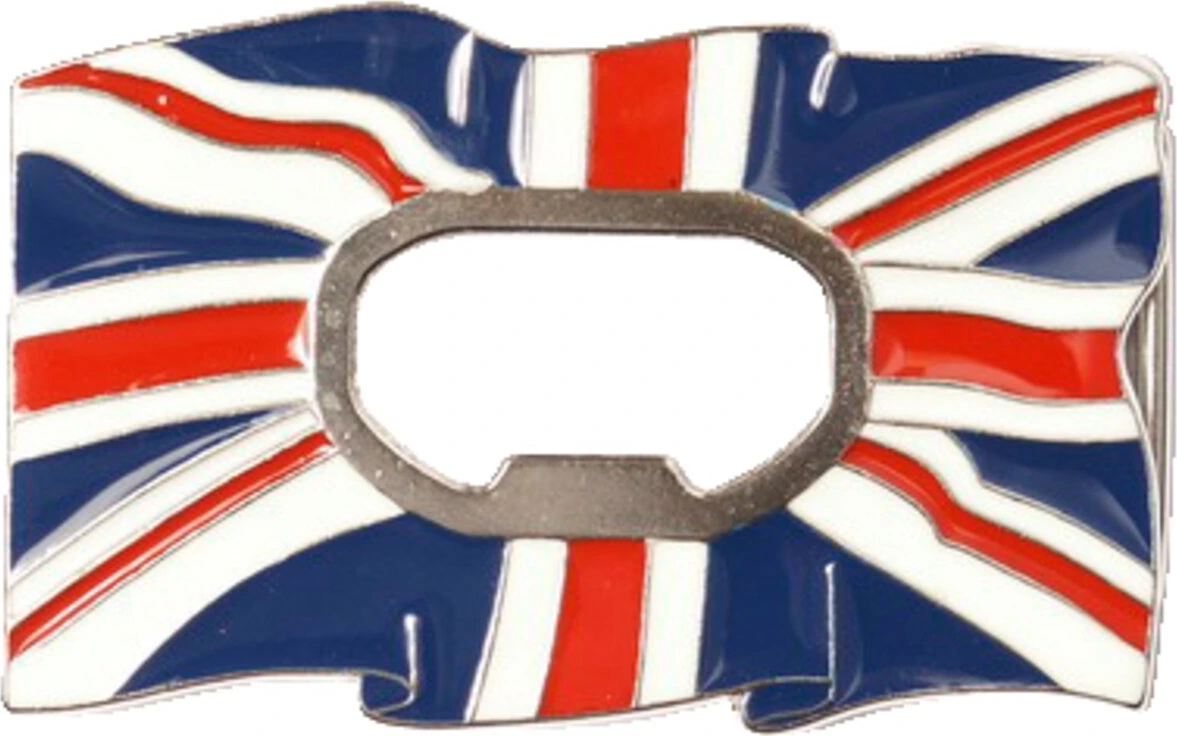 UK flag with bottle opener buckle