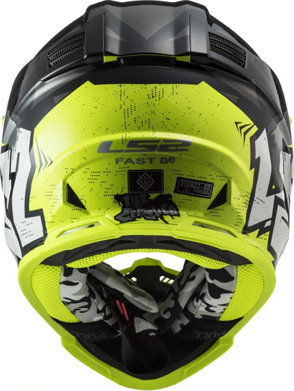 LS2 MX437 FAST II MINI CRUSHER helmet - Black Yellow, S