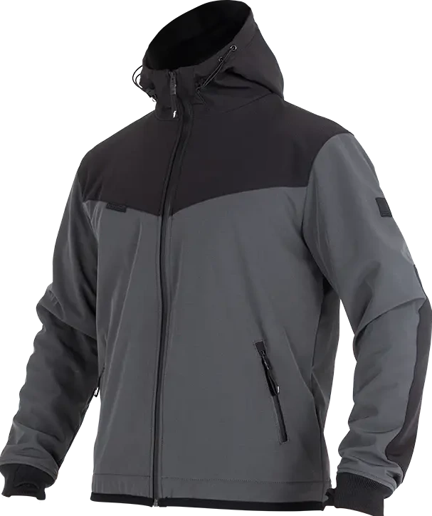 JACKET HOOD XTM V3 RIP STOP SOFTSHELL GRAY/BLACK SM