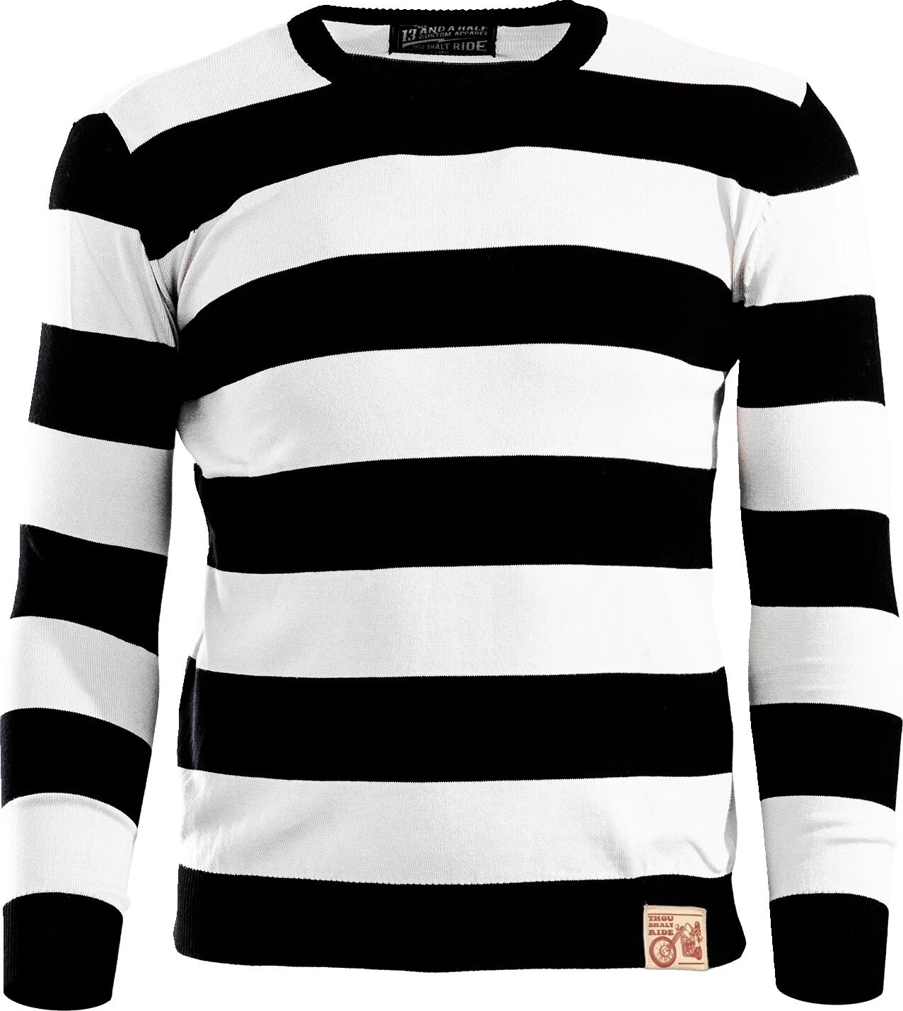 13-1/2 Outlaw sweater, Black, off Black, white, S