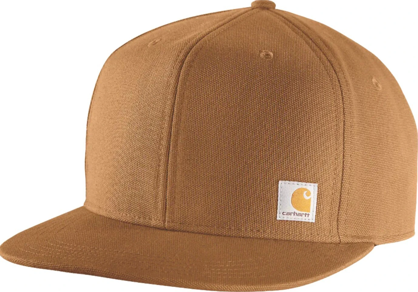 Carhartt Firm Duck Flat Brim cap, carhartt brown