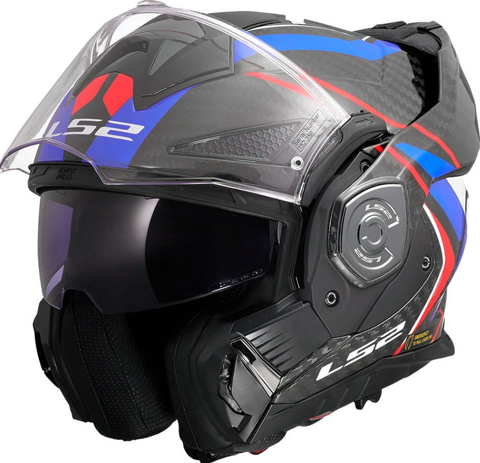 LS2 FF901 ADVANT X CARBON FUTURE II Helmet - XL, White Blue