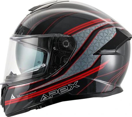 APEX Helmet FT300 Vienna grey/red/black XS