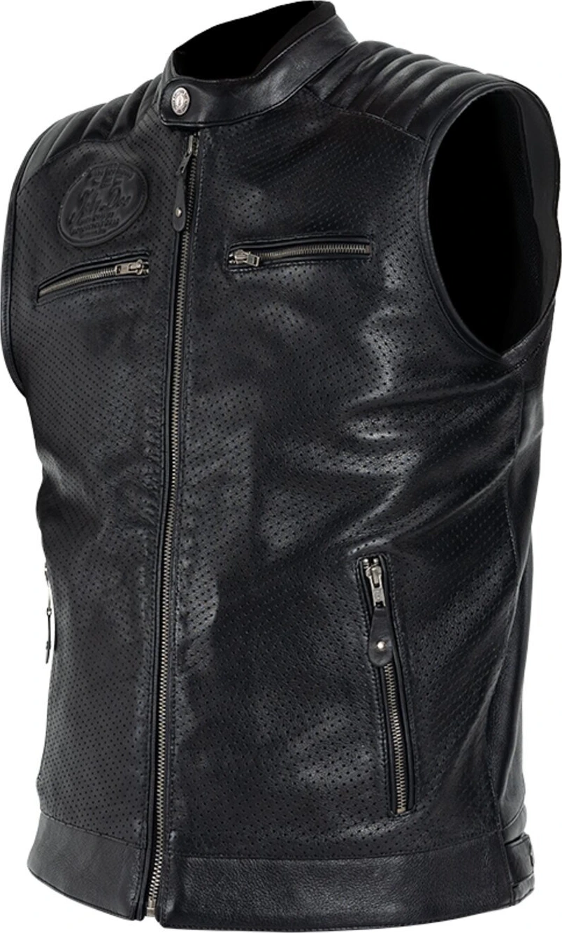 John Doe Storm Leather vest, Black, S
