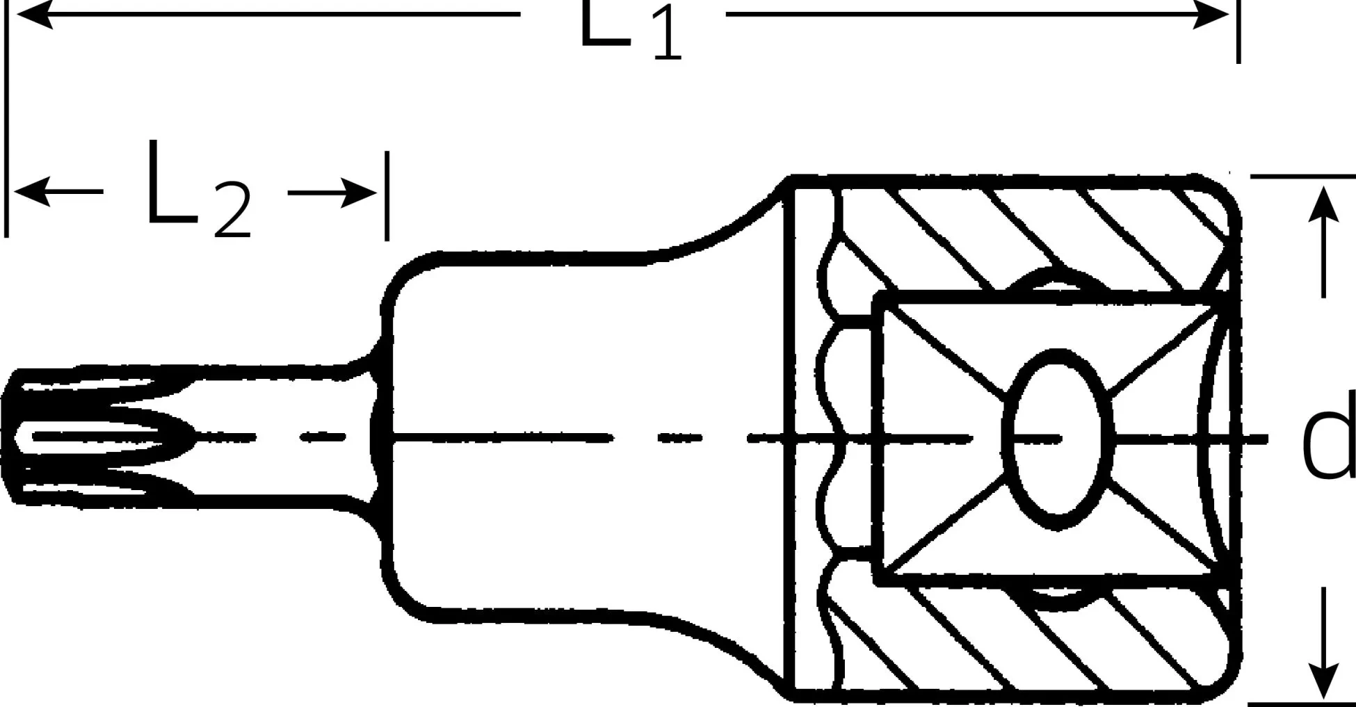 Skrūvgrieža uzgalis 3/8" T9