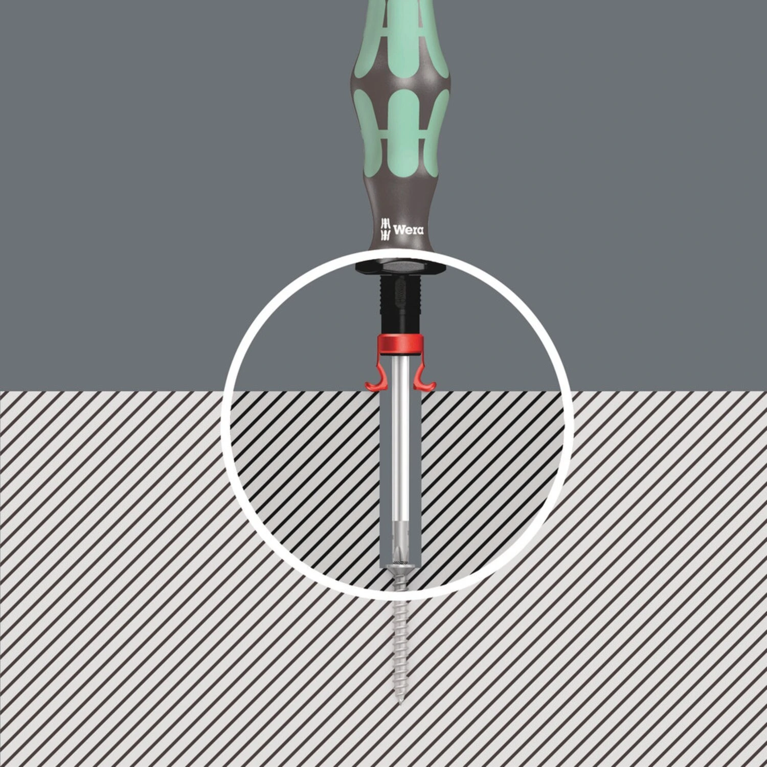 Wera Screw-Gripper tvirtinimas prie atsuktuvų ašmenų