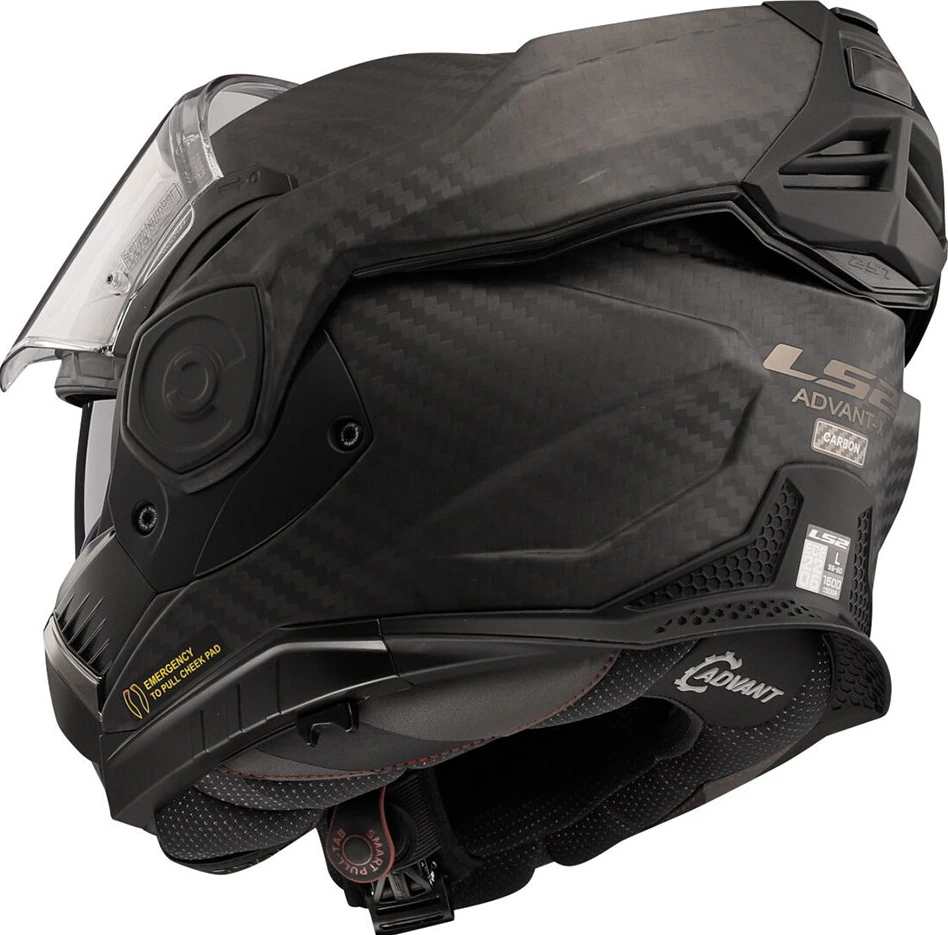 LS2 FF901 ADVANT X SOLID CARBON helmet - Gloss Black, S