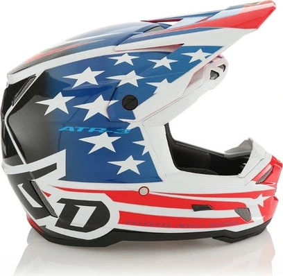 6D Helmet ATR-3 Patriot Gloss Red White Blue, L FIM