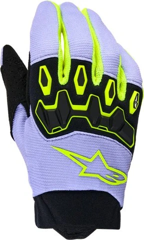 Alpinestars Gloves Youth Full Bore v2 Purple/Fluo Yellow, XS