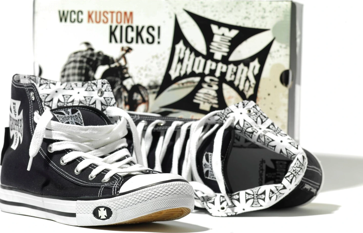 WCC Warrior hi-tops shoes, Black, 36