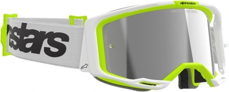 Alpinestars Goggle Vision 8 WORDMARK WHITE YLLW FLUO Mirror SILVER