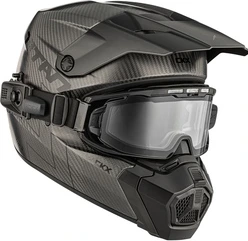 CKX Helmet Titan AMS Pro Matt Carbon + Heated Photochromic Goggles