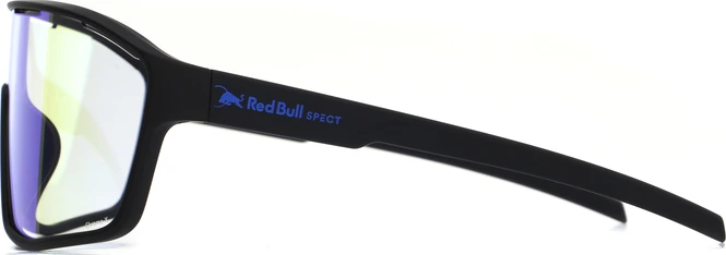 Spect Red Bull Daft Pro Sunglasses Soft Black w Photochromic Blue Mirror lens