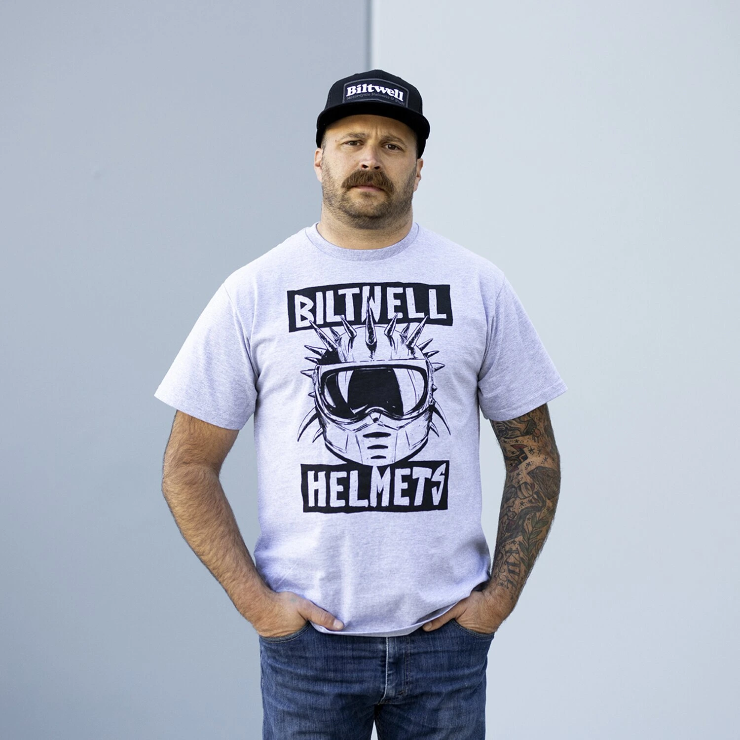 Biltwell Corrosion t-shirt, Gray, S