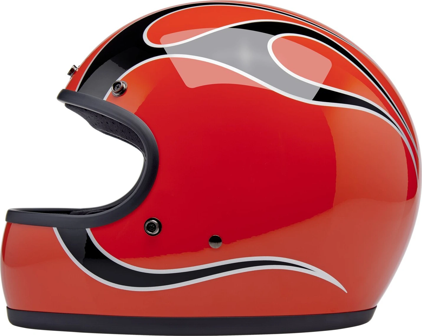 Biltwell Gringo helmet Comp, Orange, flames Orange, S, Gloss