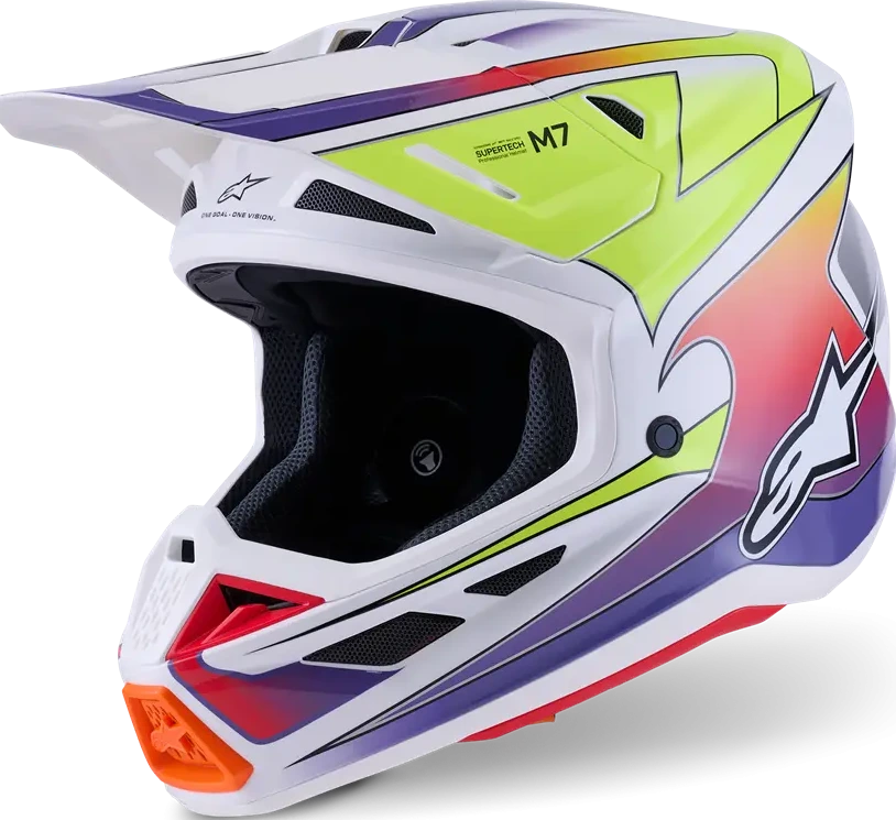 HELMET SM7 FUSE WHT/YL/PU XS