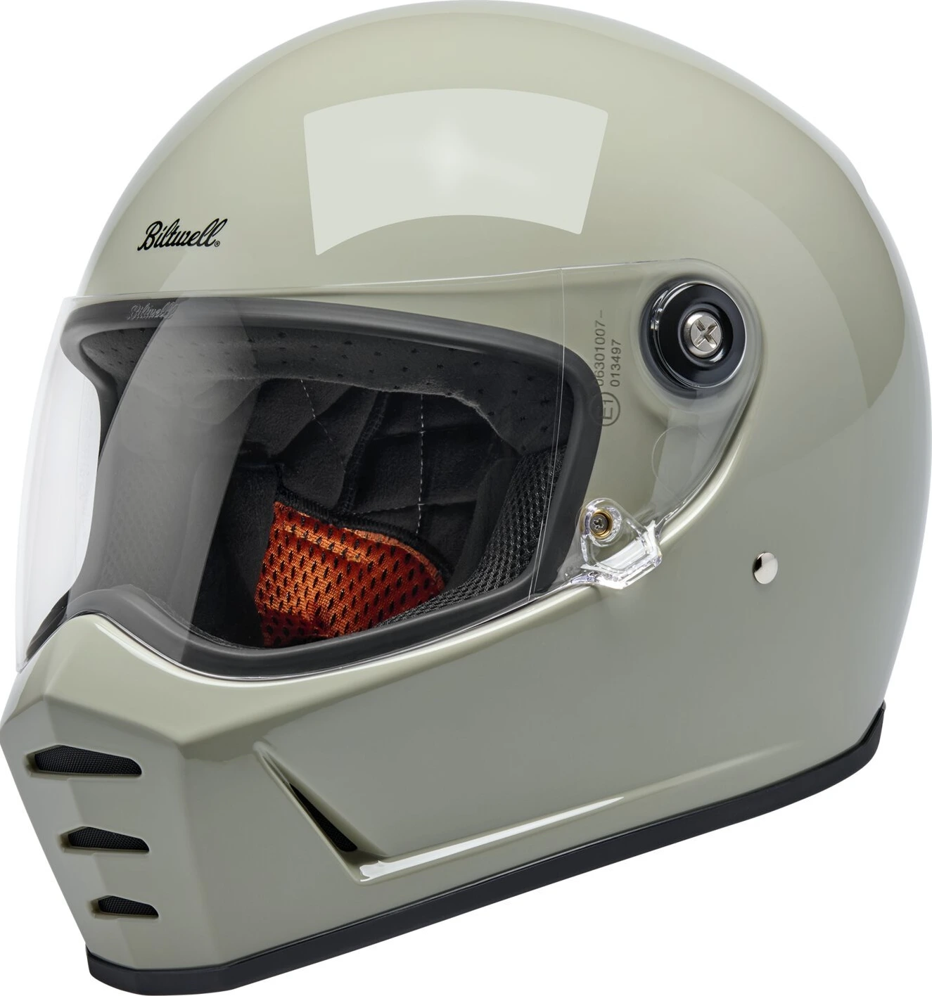 Biltwell Lane Splitter helmet, chalk Gray, 2XL, Gloss