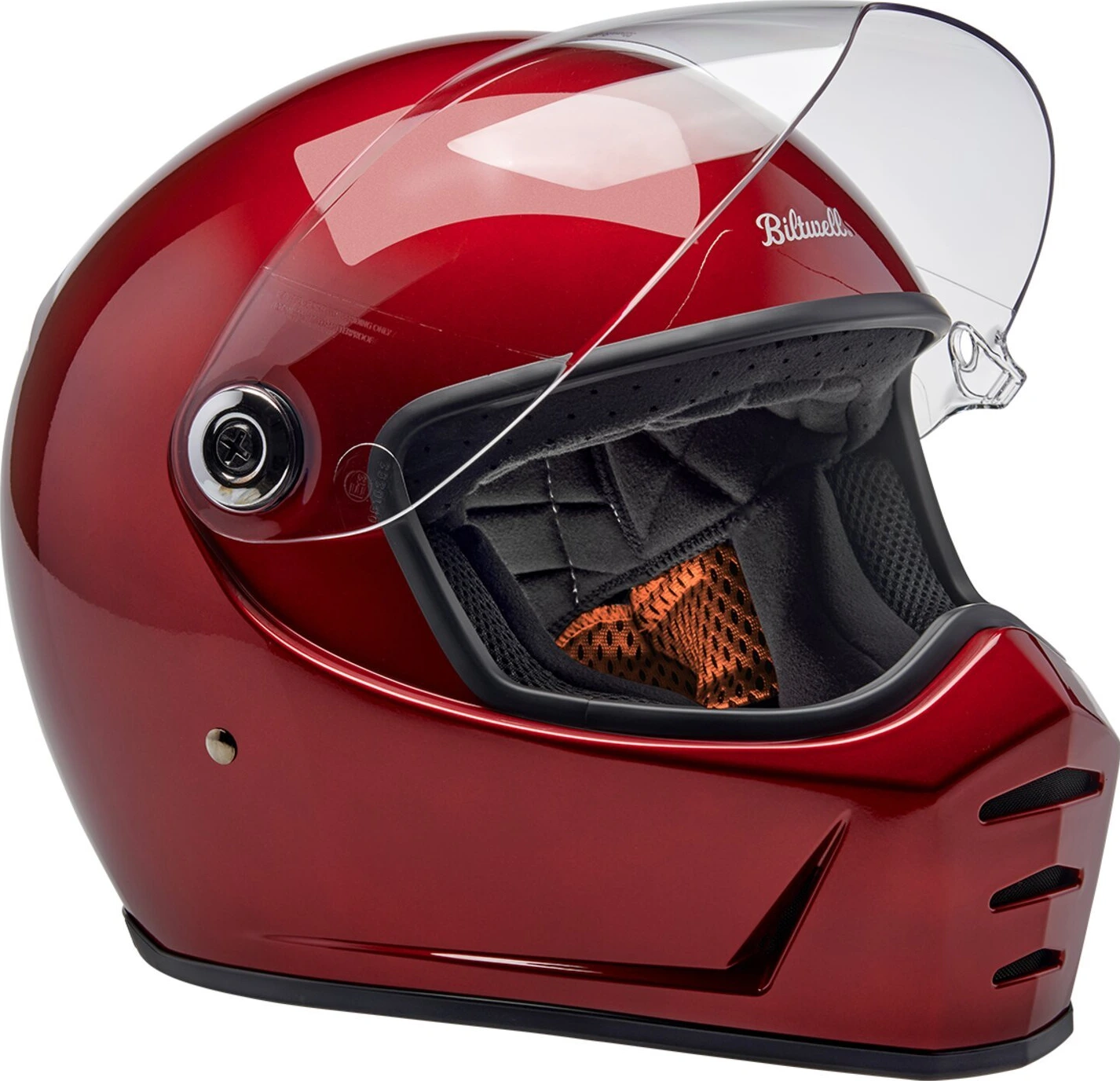 Biltwell Lane Splitter helmet, cherry Red, Red, XS, Metallic