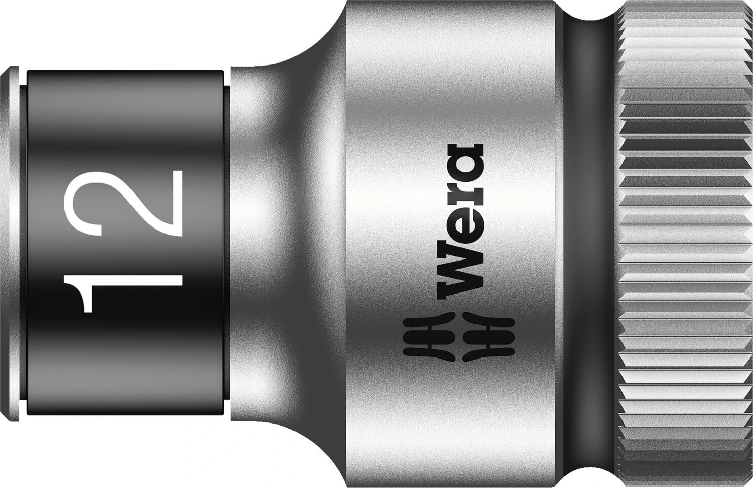 Wera Zyklop 1/2" socket with holding function - Metric 12.0, 12 mm, Chrome