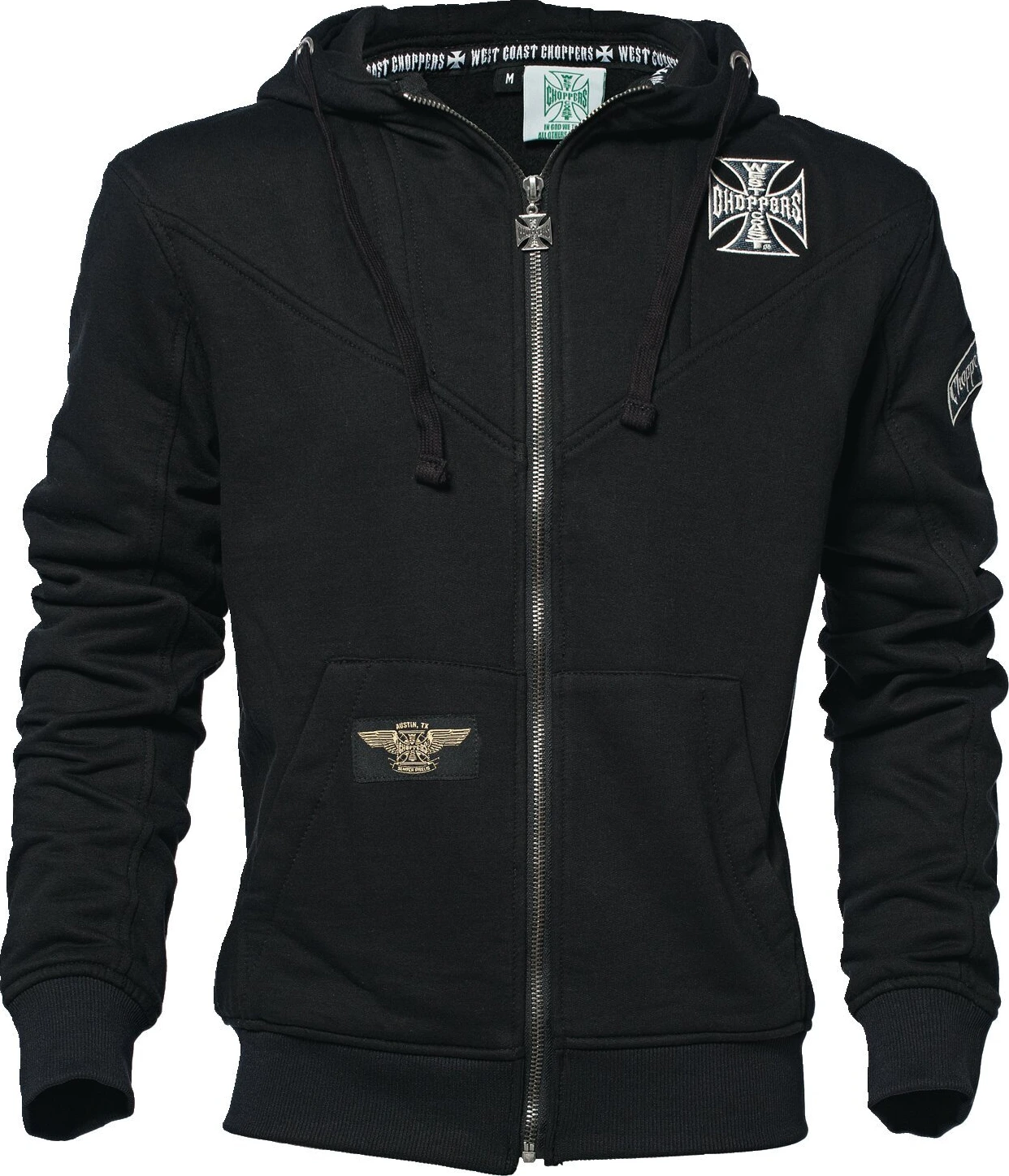 WCC OG Classic Panel zip hoodie, Black, L