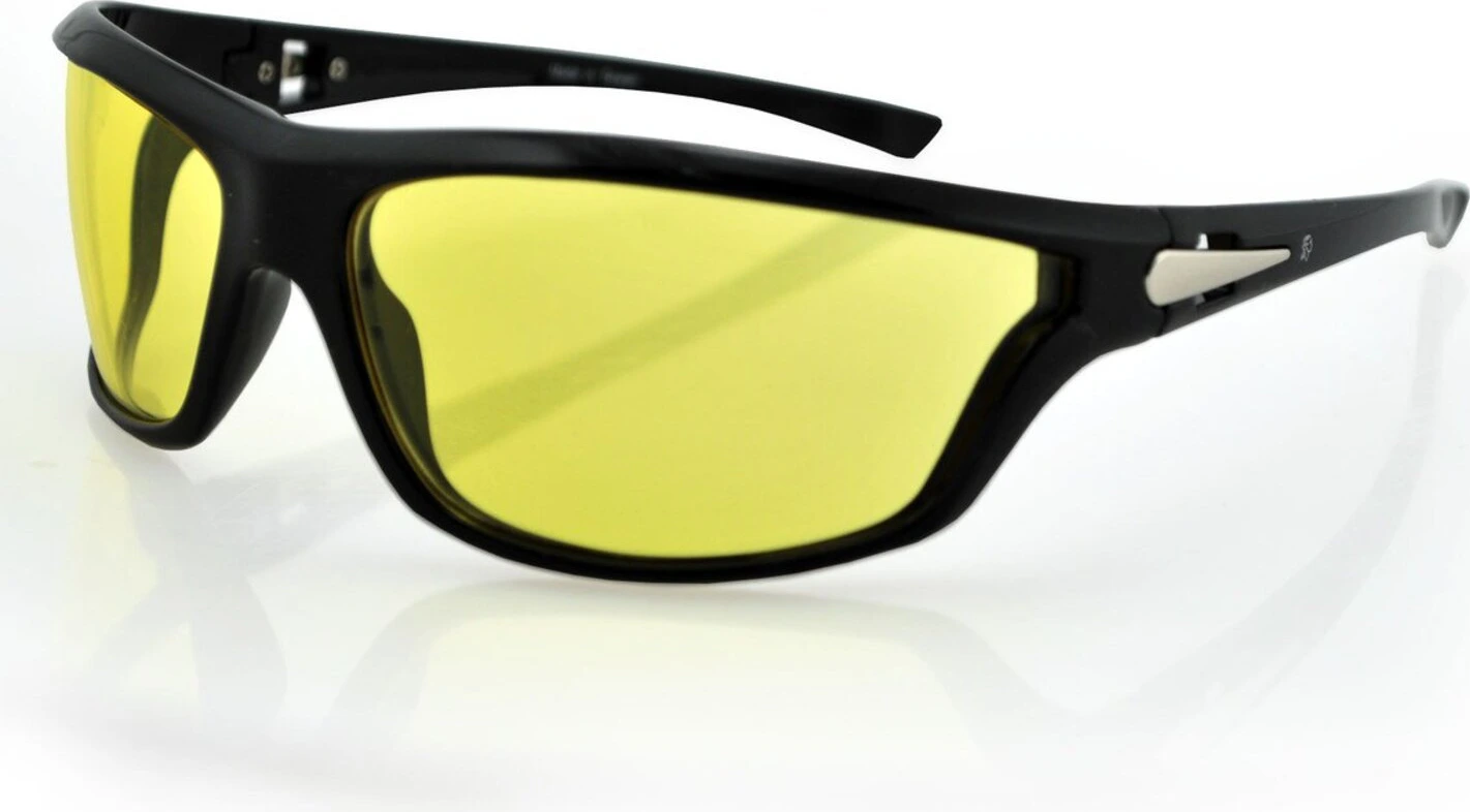 ZANheadgear Florida Sunglass Gloss Black Frame Yellow Lens