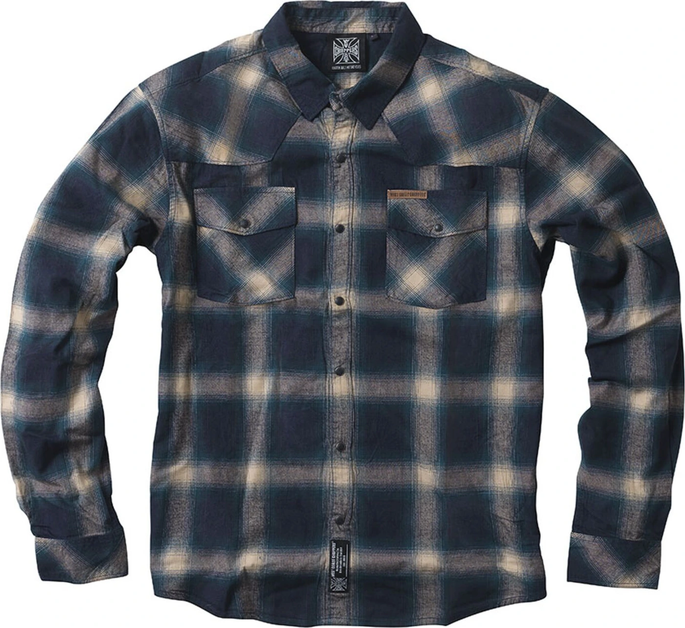WCC Outlaw Flannel shirt, Blue, beige, S