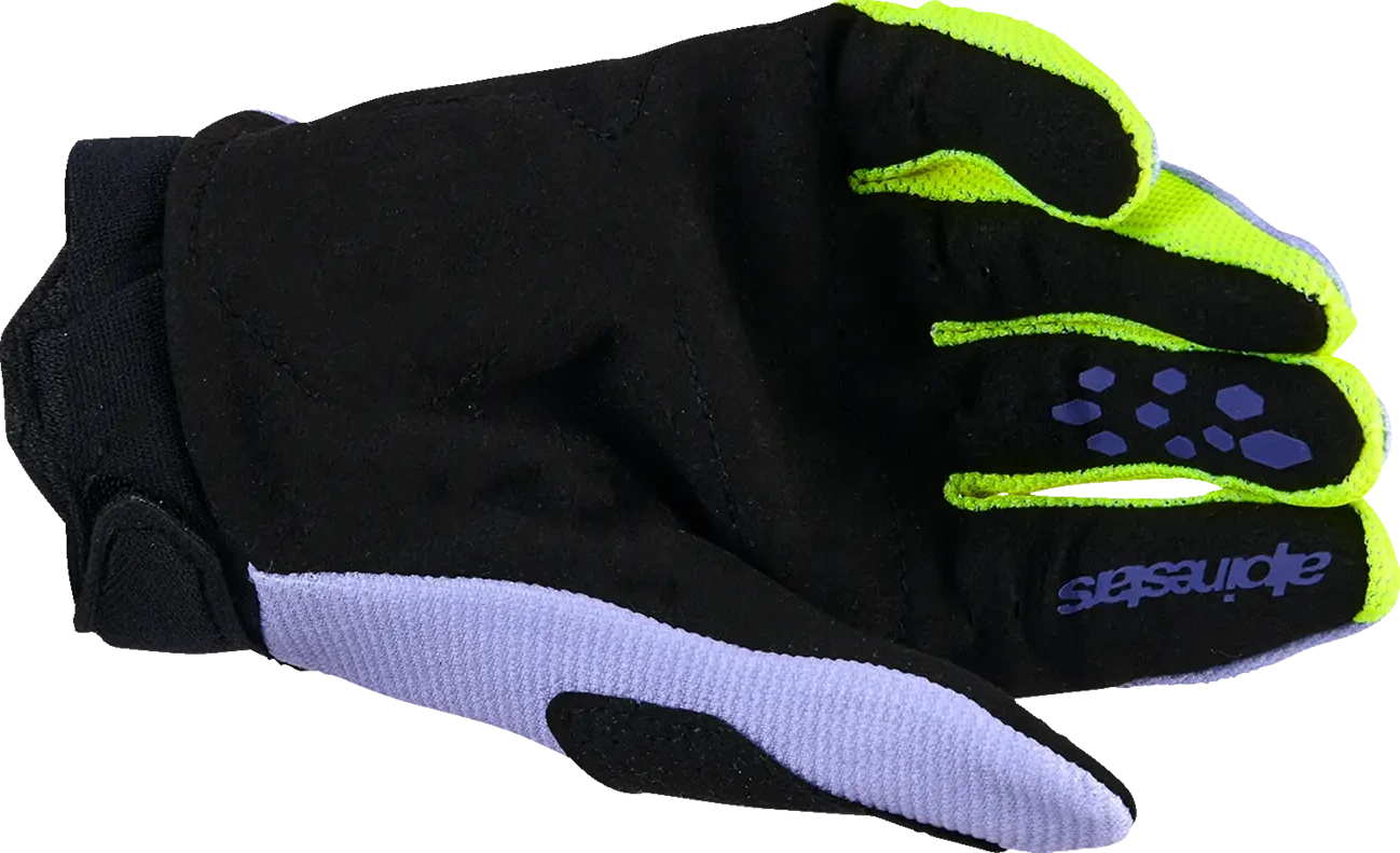 GLOVES YTH FULL BORE V2 PURPLE/YELLOW XS