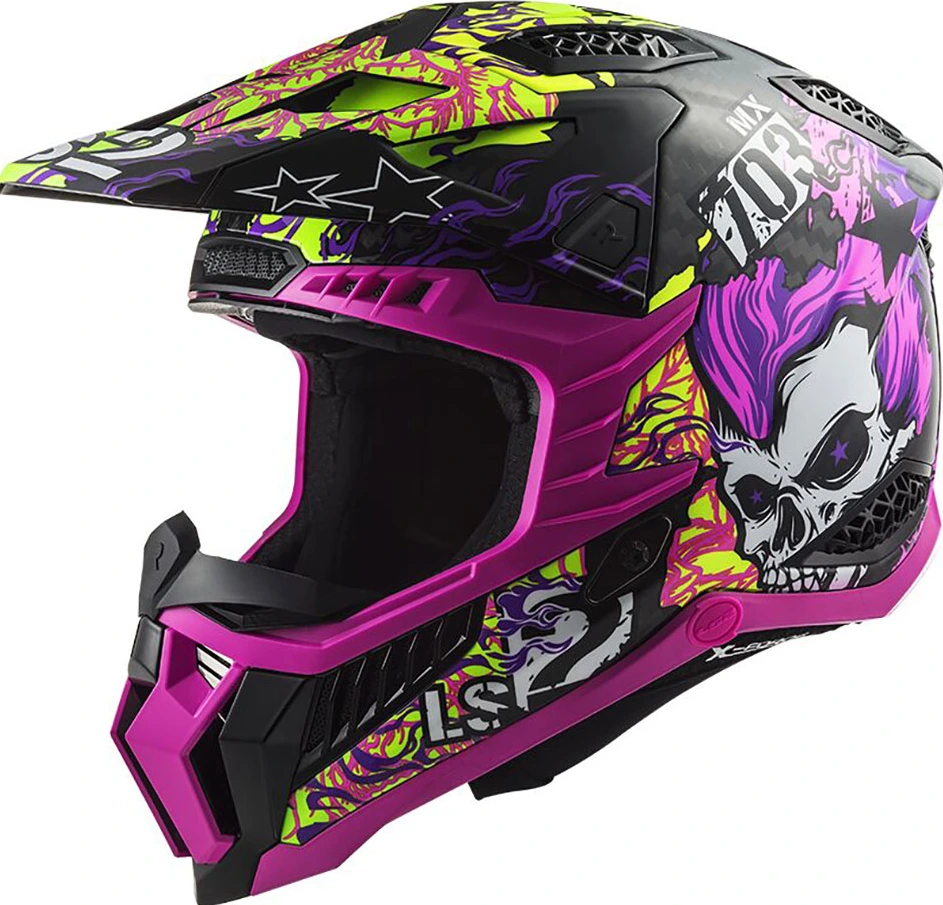 LS2 MX703 C X-FORCE FIRESKULL helmet - M, Violet