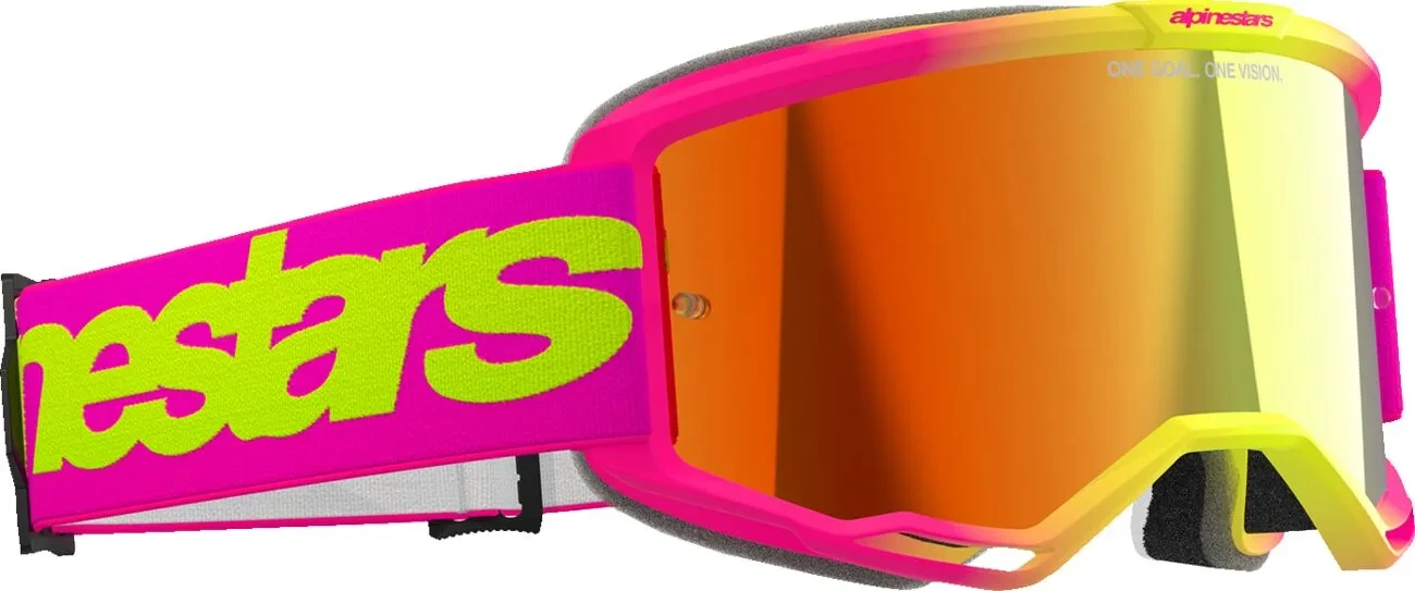 GOGGLE VISION 5 WORDMARK PNK/YLW MIRROR-RED