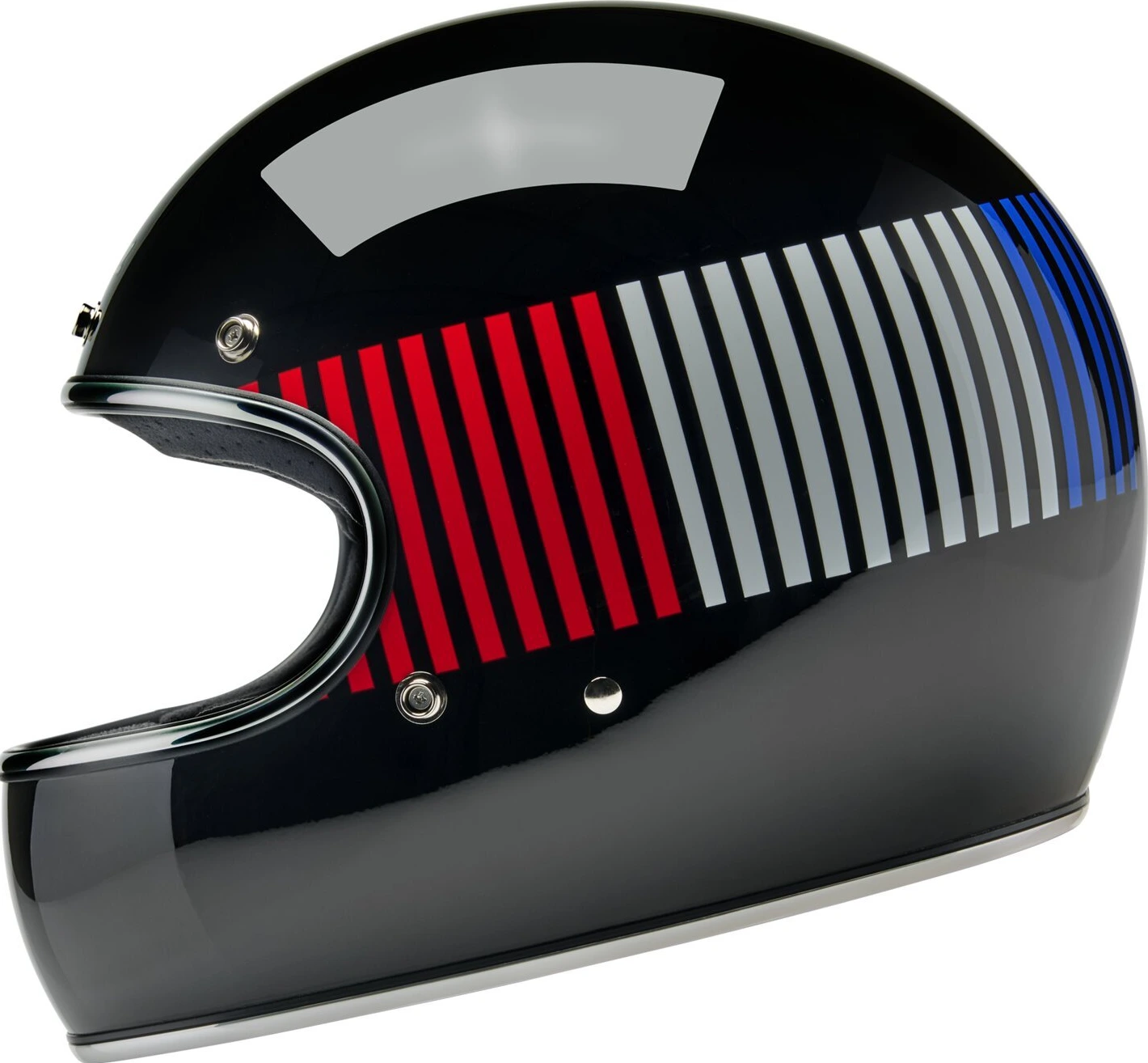 Biltwell Gringo RWB Raceflow helmet, Black, XS, Gloss