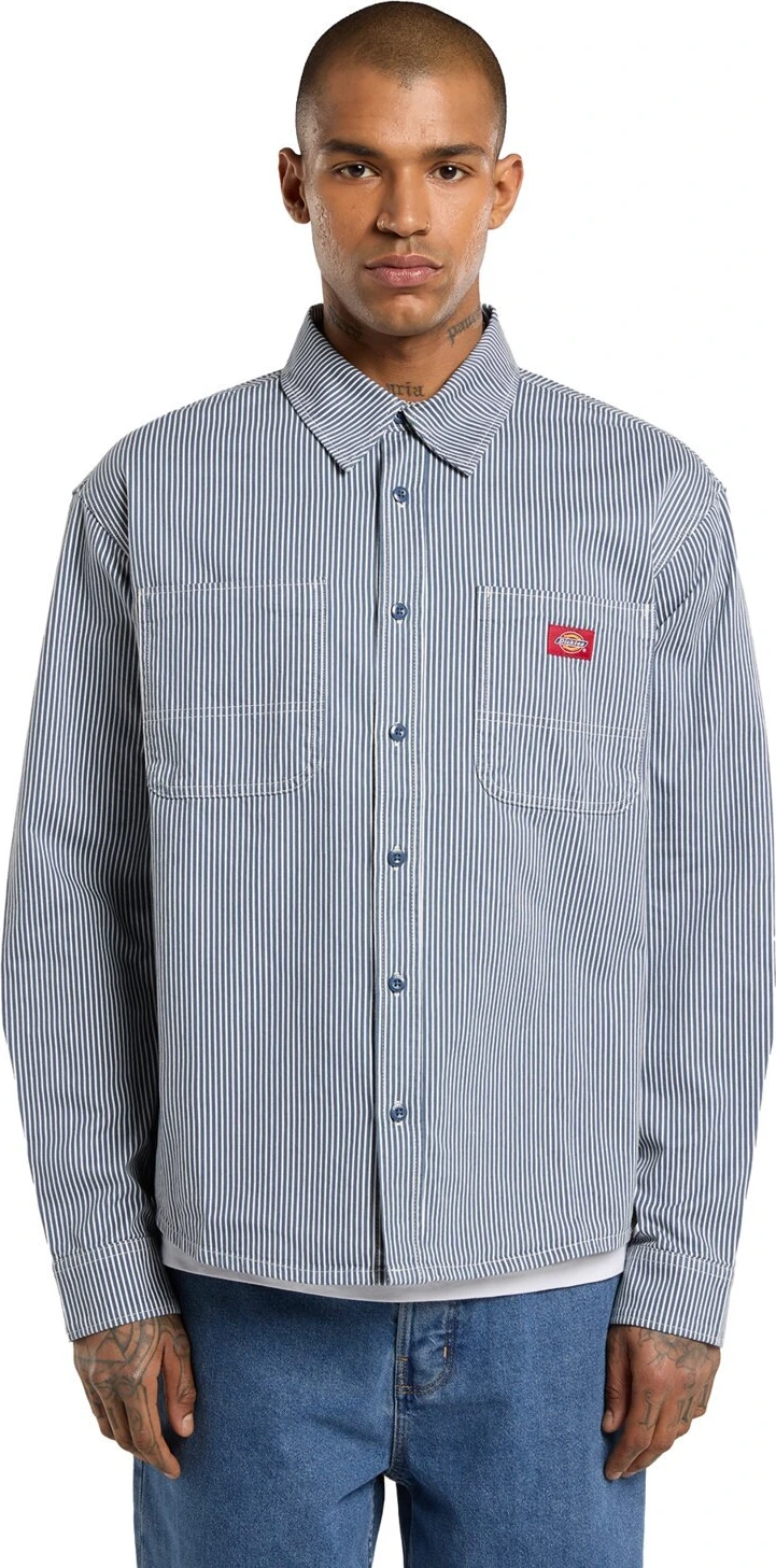 Dickies Hickory work shirt, retro indigo, M