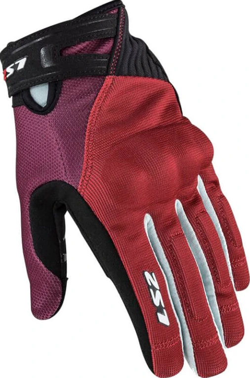 LS2 Dart II Lady Gloves - Black Red Grey, XS