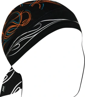 Black / Black, Blue, Orange, White / Pinstripe Flame