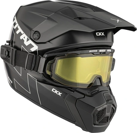 CKX Helmet Titan AMS Matt Black + Heated Goggles, S