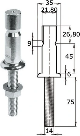 Osculati Stanchion base AISI316 25 x 1.5 mm