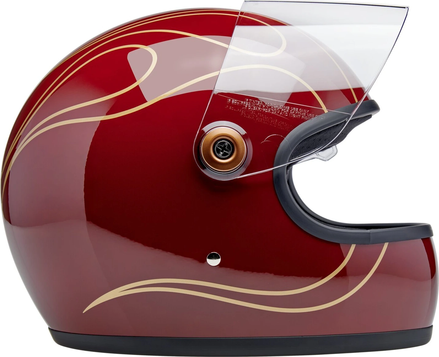 Biltwell Gringo S helmet, garnet Red, Red, flames Red, Gloss