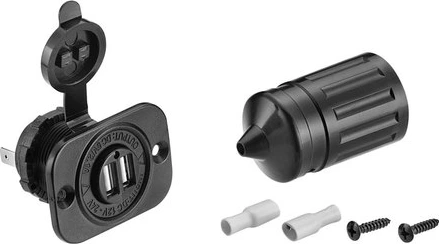 USB double socket 12V-24V