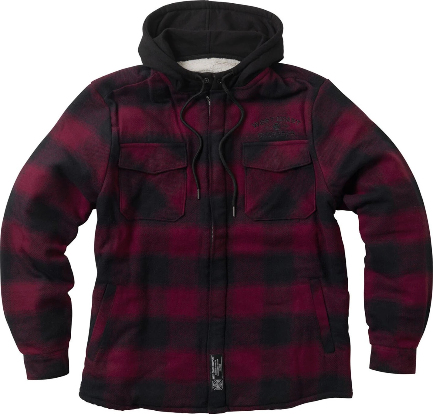 WCC Hell Bent Flannel jacket, Red, black, XL