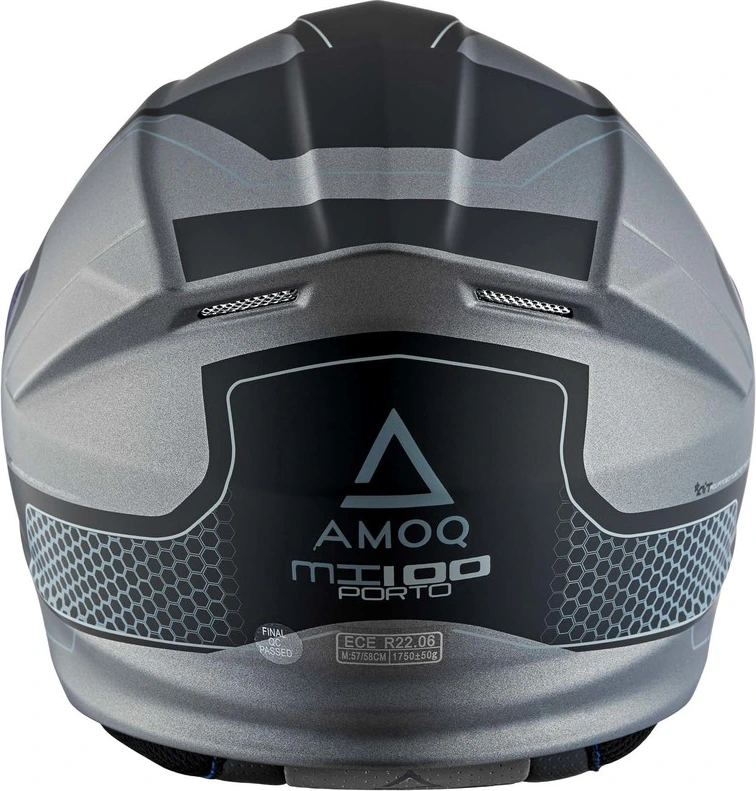 AMOQ Helmet MI100 Porto black/grey, S