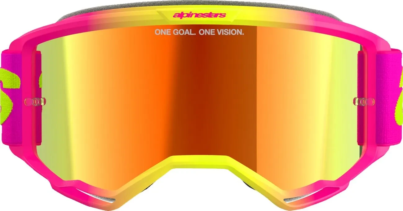 GOGGLE VISION 5 WORDMARK PNK/YLW MIRROR-RED