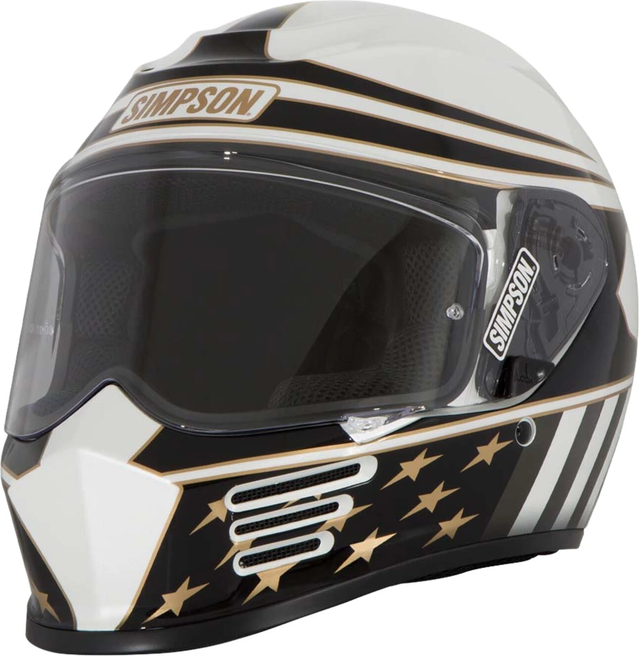 Simpson Speed helmet, americana White, gold, L, Gloss