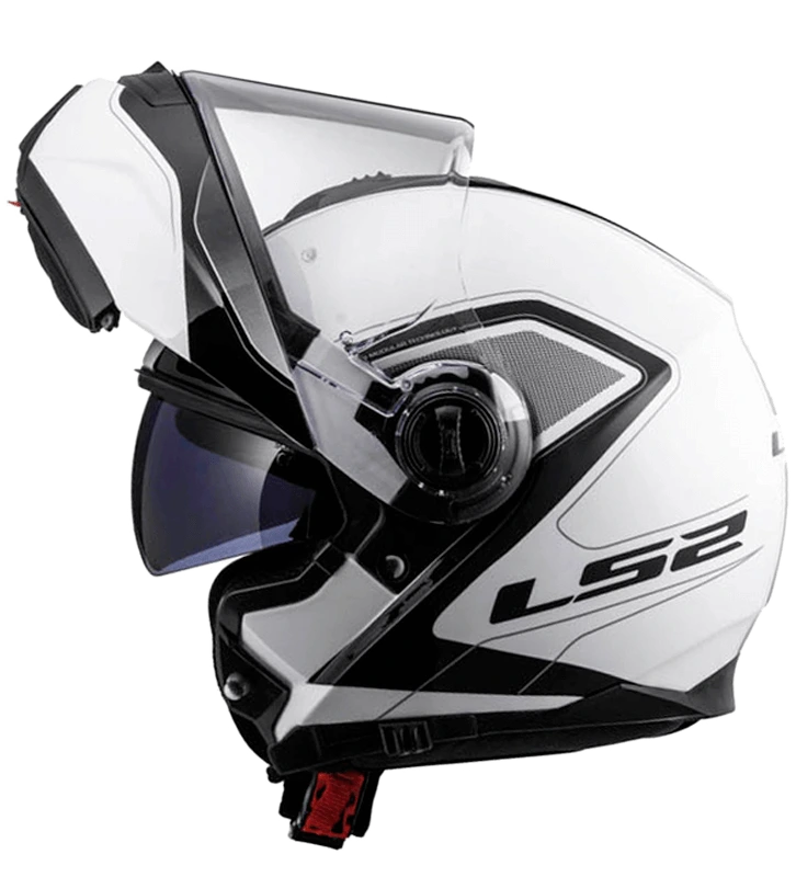 LS2 FF325 STROBE CIVIK helmet - White Black, XL