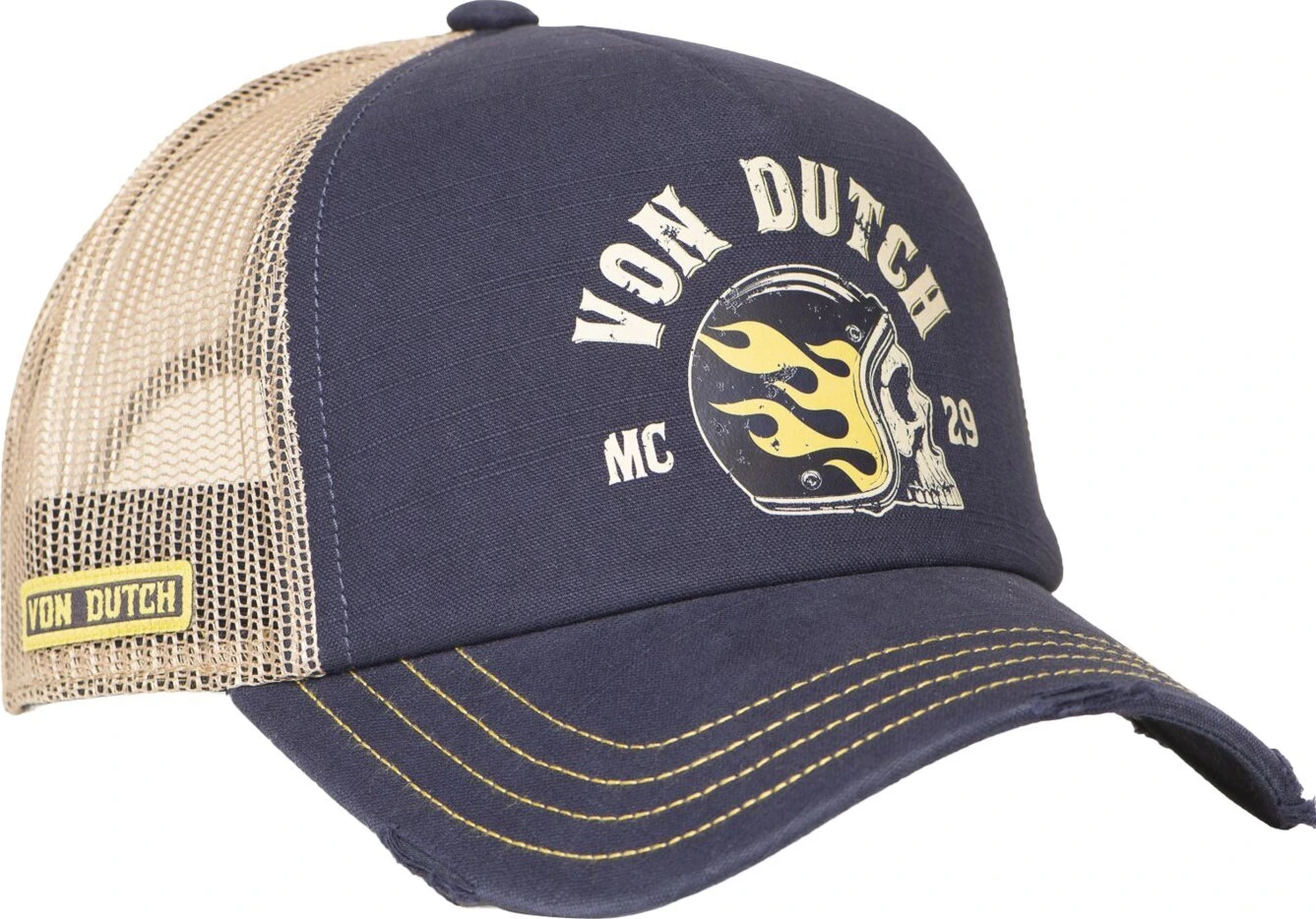 Von Dutch Trucker crew cap helmet, skull Black