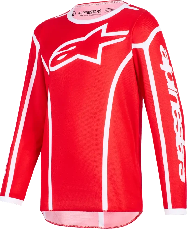 JERSEY YTH FLUID APEX RED/WHITE S