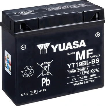 Yuasa Battery YT19BL-BS (cp) ar skābes iepakojumu (3)