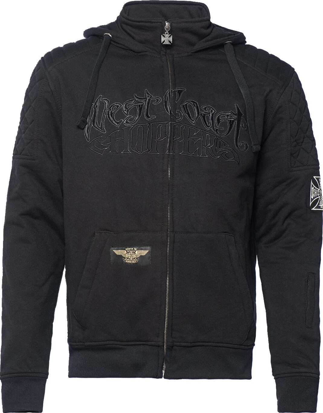 WCC Por Vida riding hoodie aramid fiber, Black, S